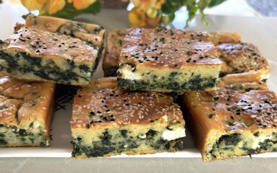 Red Lentil Spinach Pie