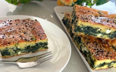 Red Lentil Spinach Pie