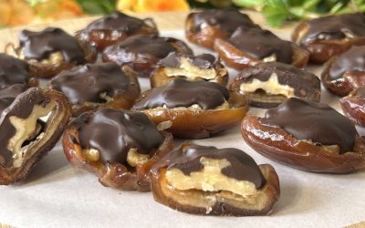 Walnut Stuffed Chocolate Dates